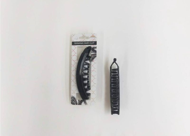 Banana Hair Clip - Black 13cm (Set Of 6)