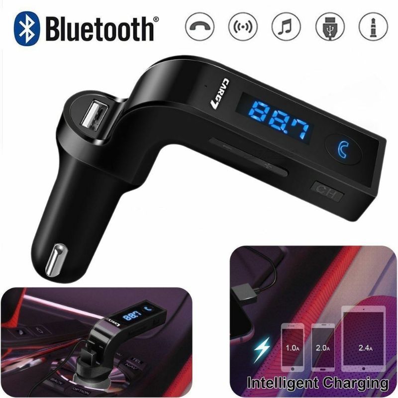Car Fm Transmitter Bluetooth (Tf Card Support)