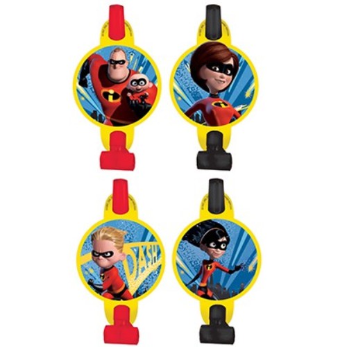 Incredibles 2 Blowouts with Medallions - Pack of 8
