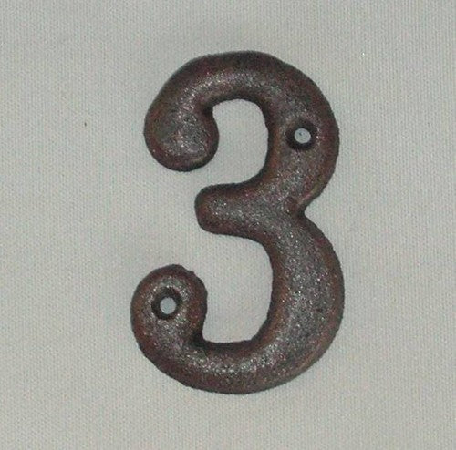 Letter Box Numbers - House Number - Number 3