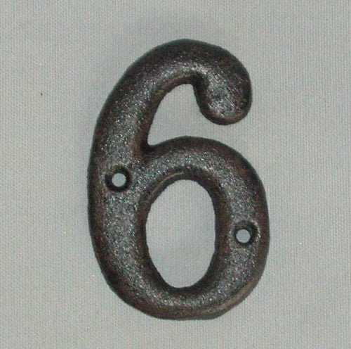Letter Box Numbers - House Number - Number 6