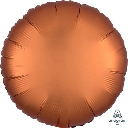 45cm Round Amber Satin Luxe Foil Balloon