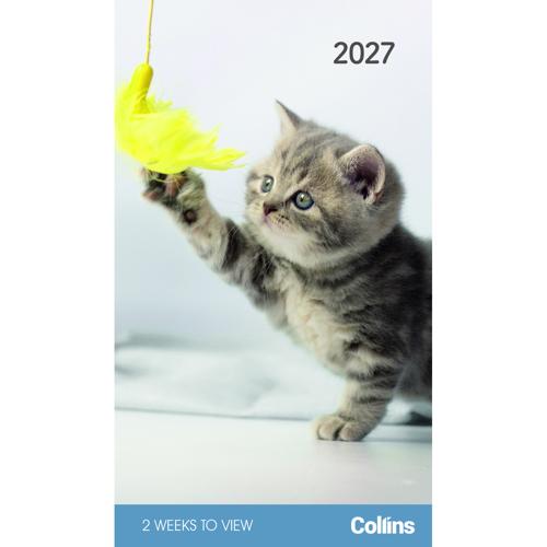2027 Cats and Kittens Pocket Diary Collins Rosebank 2 Week View Set of 4
