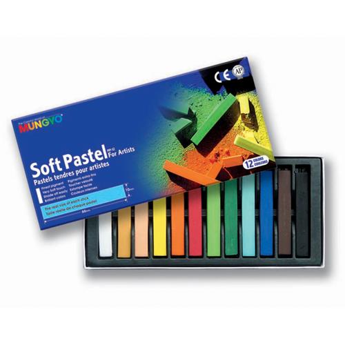 Artists Soft Pastels Assorted Colours Mungyo Set of 12