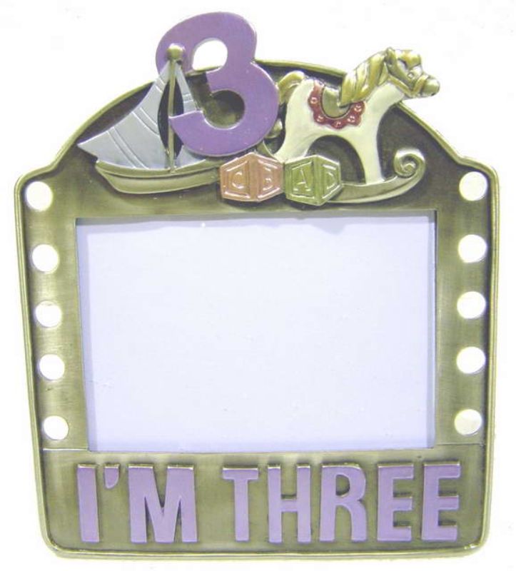 Photo Frame - Pewter I'm Three (Set of 2)