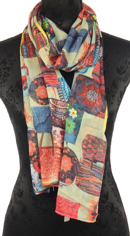 Scarf - Handbags Green (Set of 2)