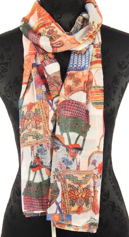 Scarf - Handbags White (Set of 2)