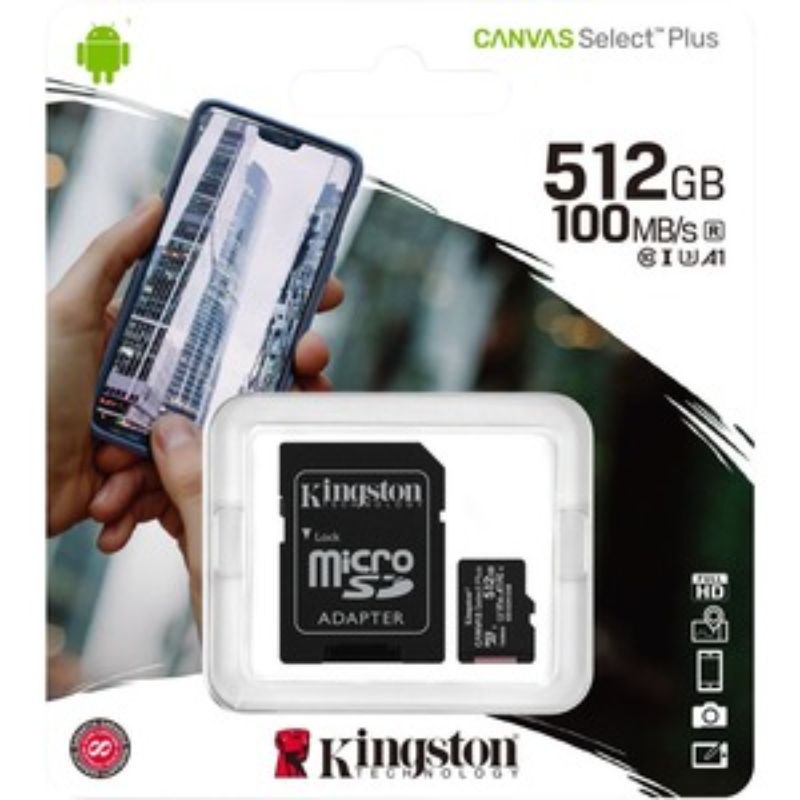 Buy Kingston Canvas Select Plus 512GB microSDXC Card - Class 10 UHS-I (U3) for Android Devices