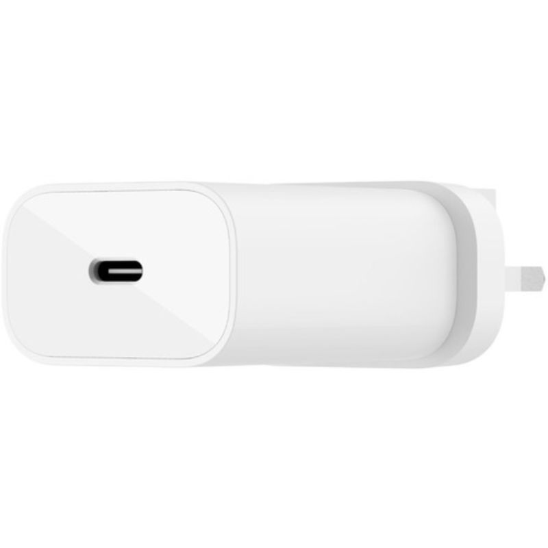 Belkin BOOST?CHARGE 25W Fast USB-C Wall Charger for iPhone and Samsung - White Adapter