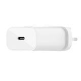 Belkin BOOST?CHARGE 25W Fast USB-C Wall Charger for iPhone and Samsung - White Adapter