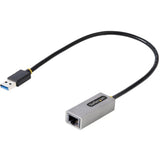 StarTech.com USB 3.2 Gigabit Ethernet Adapter for high-speed 10/100/1000 Mbps connectivity via RJ45 port, compact and reliable.
