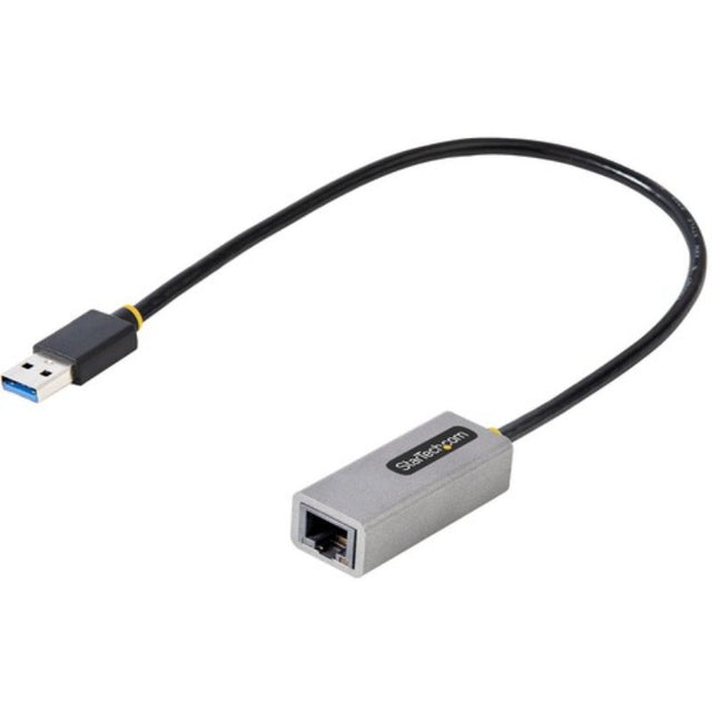 StarTech.com USB 3.2 Gigabit Ethernet Adapter for high-speed 10/100/1000 Mbps connectivity via RJ45 port, compact and reliable.