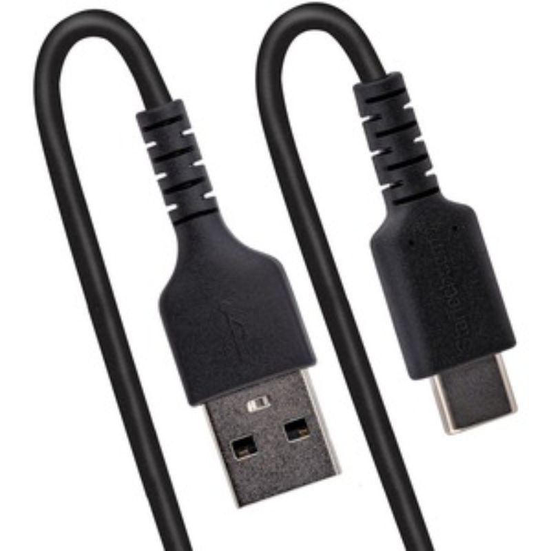 StarTech.com Rugged USB-A to USB-C Coiled Cable - 1m Durable Data Transfer & Fast Charging