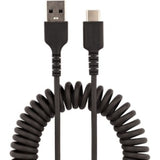 StarTech.com Rugged USB-A to USB-C Coiled Cable - 1m Durable Data Transfer & Fast Charging