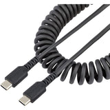 StarTech.com Rugged 1m USB-C to USB-C Coiled Cable - Durable Data Transfer & Charge Cable