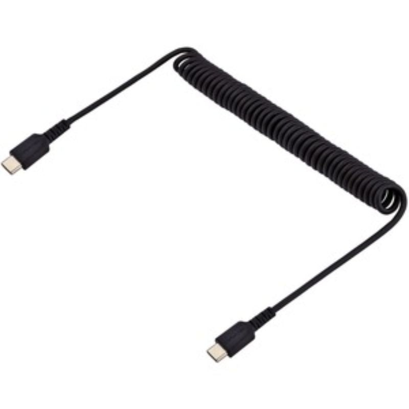 StarTech.com Rugged 1m USB-C to USB-C Coiled Cable - Durable Data Transfer & Charge Cable