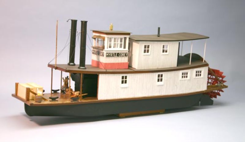 Wooden Ship and Fittings - 38" Myrtle Corey Rover Towboat