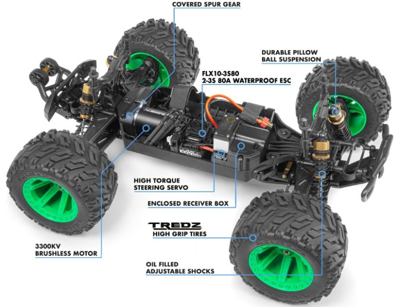 Radio Control Car - 1/10 Quantum MT Flux Silver