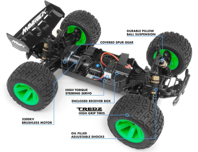 Radio Control Car - 1/10 Quantum XT Flux Silver