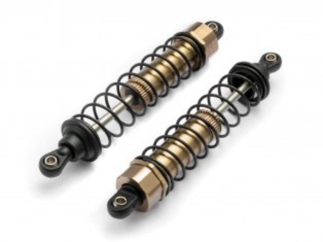 Aluminum rear shocks for RC vehicles, enhancing performance, durability, and handling for smoother rides.