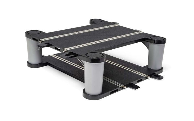 Scalextric Elevated Crossover, 233mm track sections with sturdy pillars for dynamic racing and creative layouts.