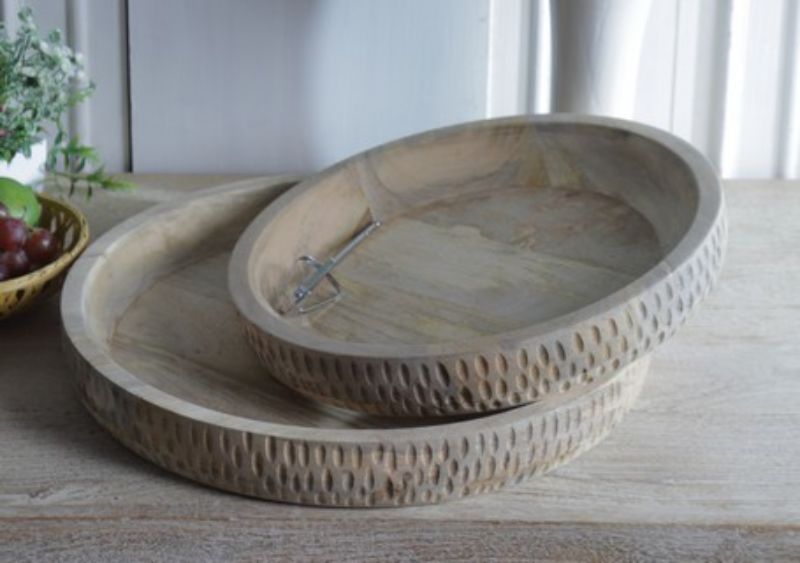 BOWLS - WOODEN 43cm (SET of 2)