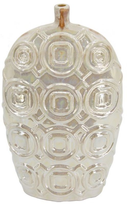 VASE - SHELBY SHORT IRIDESCENT GLAZE CERAMIC (40.5cm)