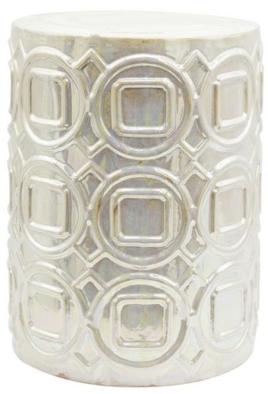 STOOL - SHELBY IRIDESCENT GLAZE CERAMIC (49.5cm)