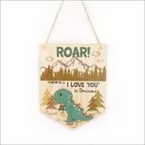 Wall Art - Printed Pine Flag: ROAR!