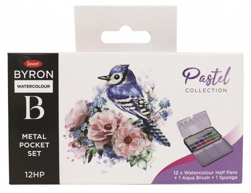 Jasart Byron Watercolour Pocket - Set Of 12 PASTEL SET 12