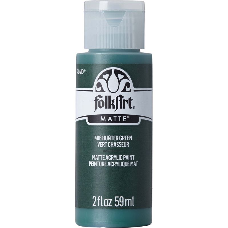 Folk Art Acrylic Paint 2oz/59ml  HUNTER GREEN JA406