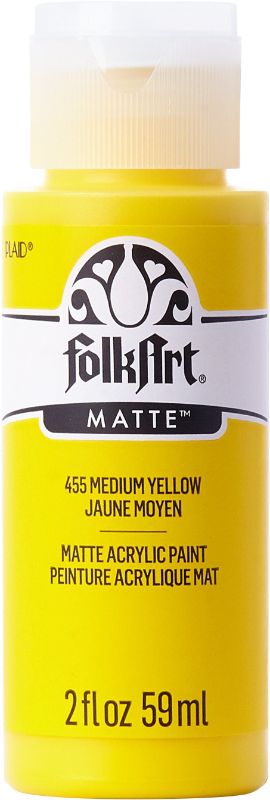 Folk Art Acrylic Paint 2oz/59ml  MEDIUM YELLOW K455