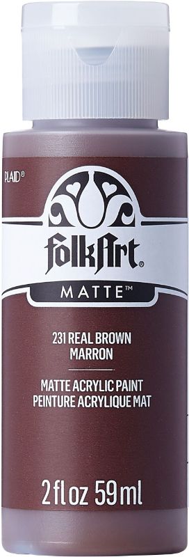 Folk Art Acrylic Paint 2oz/59ml  REAL BROWN JA231