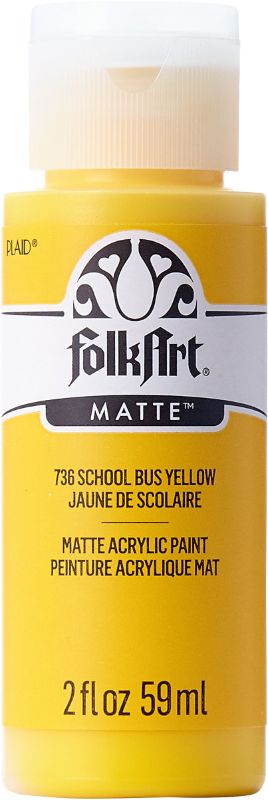 Folk Art Acrylic Paint 2oz/59ml  SCHOOL BUS YELLOW  K736