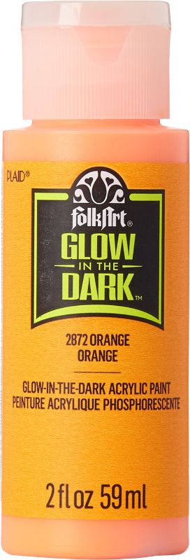 Folk Art Acrylic Glow In The Dark Paint 2oz/59ml ORANGE 2872