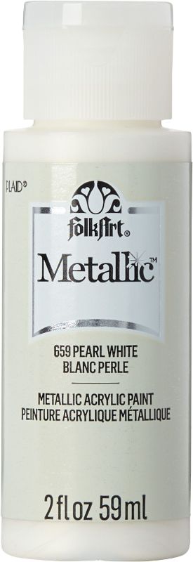Folk Art Acrylic Metallic Paint 2oz/59mlPEARL WHITE K659