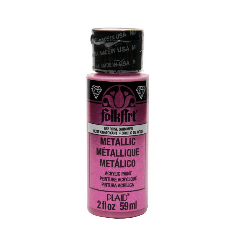 Folk Art Acrylic Metallic Paint 2oz/59mlROSE SHIMMER JA652