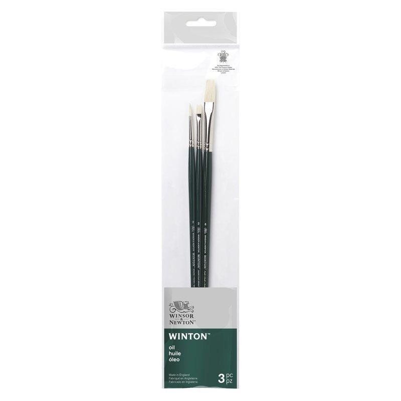 Winsor & Newton Winton Brush Long Handle V2 - Set Of 3