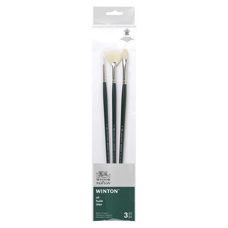 Winsor & Newton Winton Brush Long Handle V3 - Set Of 3