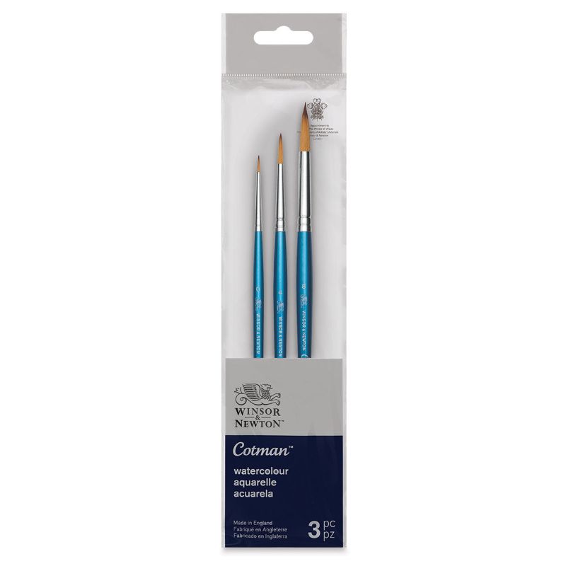 Winsor & Newton Cotman Brush Short Handle V2 - Set Of 3