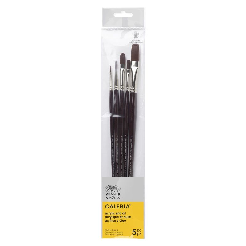 Winsor & Newton Galeria Brush Long Handle V1 - Set Of 5