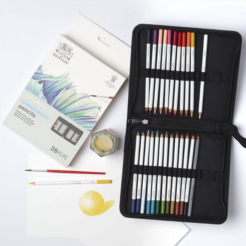 Winsor & Newton Watercolour Pencils Zip Case - Set Of 27
