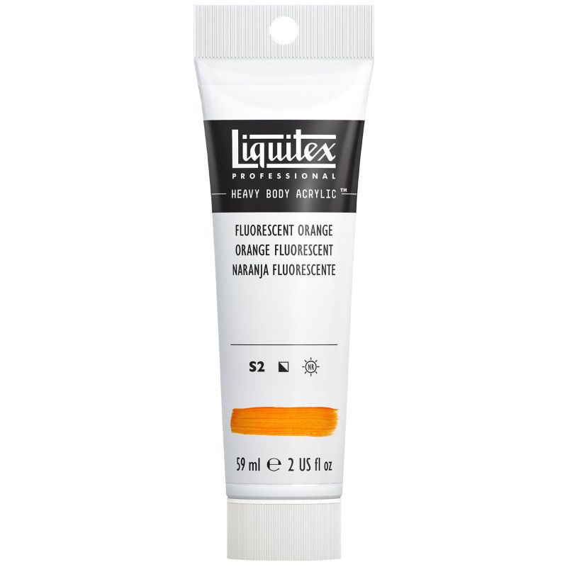 Liquitex Heavy Body Acrylic Paint 59ml Muted,  FLURO ORANGE S2