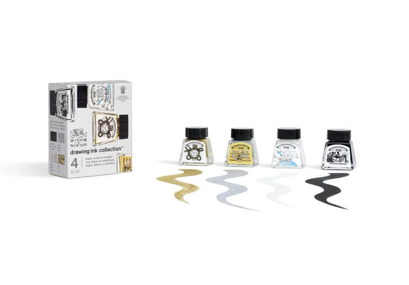 Winsor & Newton Metallic Drawing Ink - Set Of 4