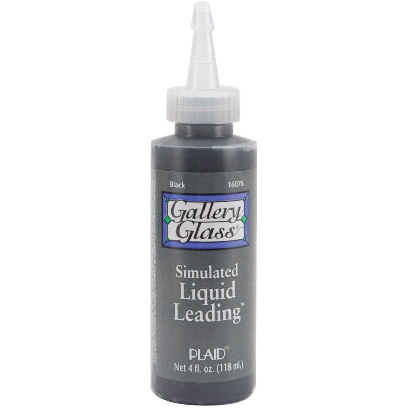 Plaid Gallery Glass Liquid Leading Black BLACK 16076