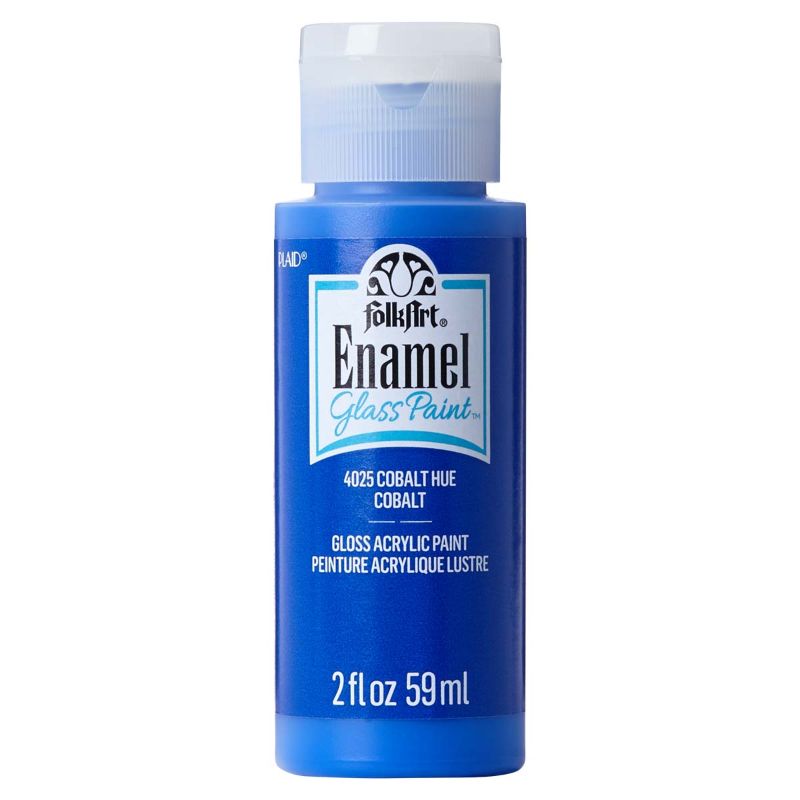 Folk Art Glass Acrylic Paint Enamel 2oz/59ml COBALT BLUE 4025