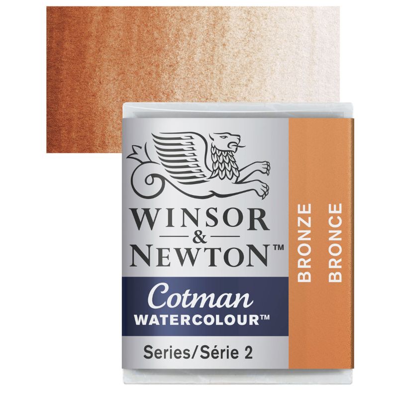 Winsor & Newton Cotman Watercolour Half Pans Paint BRONZE