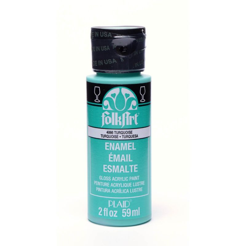 Folk Art Glass Acrylic Paint Enamel 2oz/59ml TURQUOISE 4066