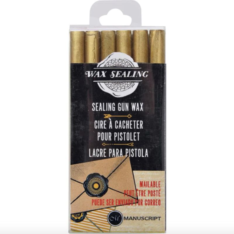 Manuscript Wax Sticks Pack Of 6 Gold