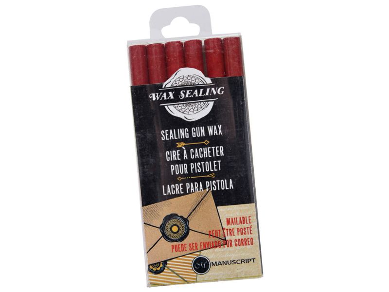 Manuscript Wax Sticks Pack Of 6 Red